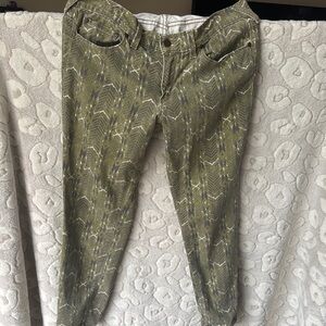 Green Patterned Pants